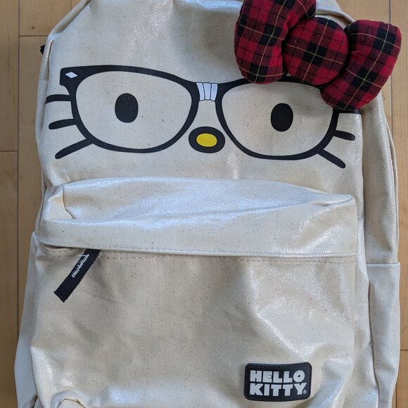 Rare Loungefly Nerdy Hello Kitty Backpack Used - Picture 2 of 8